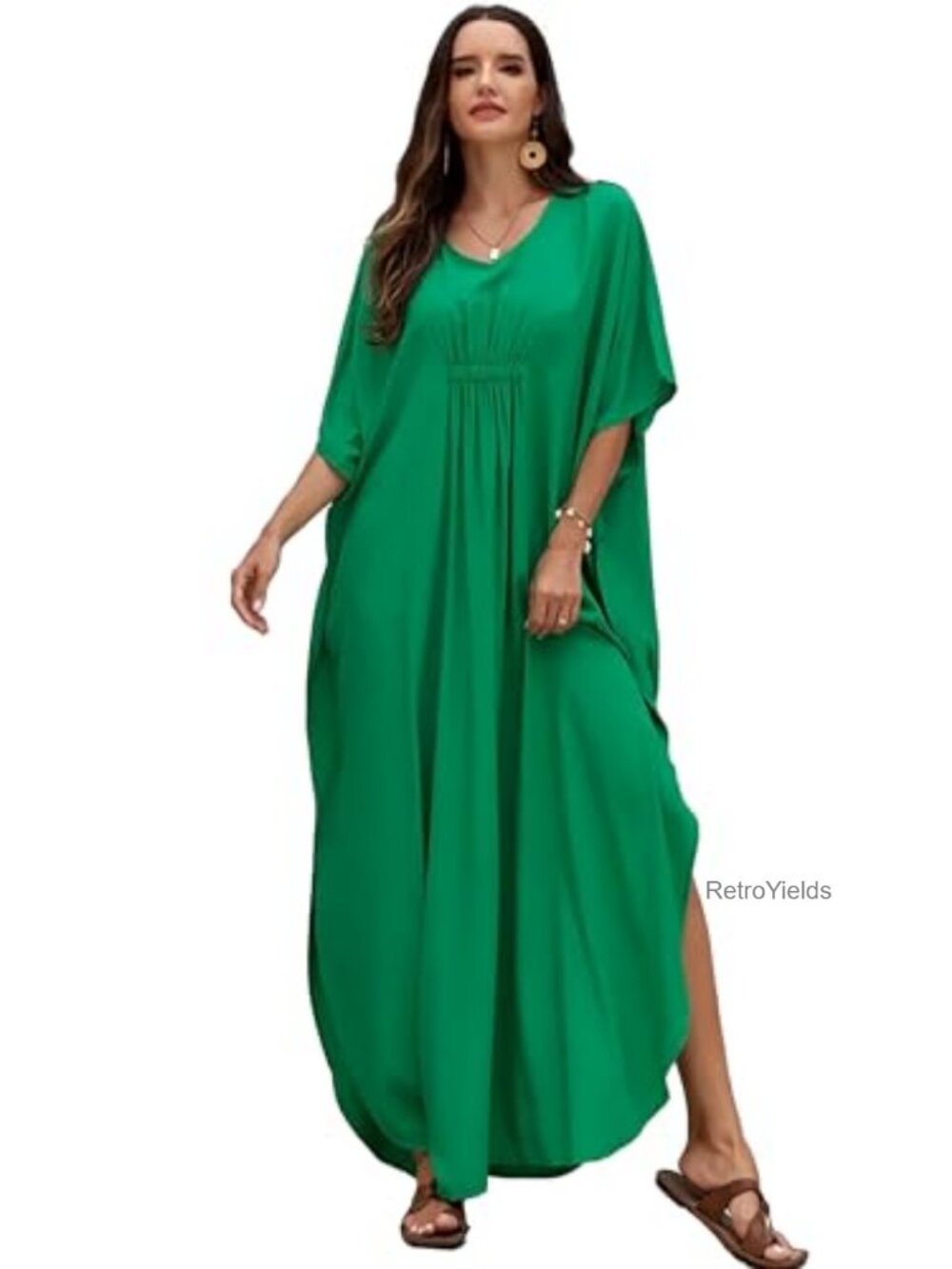 Viscose Kaftan Swimsuit Cover Up Maxi Beach Caftan Dress